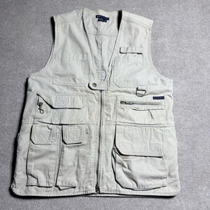 Royal Robbins 5.11 Tactical Vest Mens Medium Khaki Canvas 15 Pockets Safari